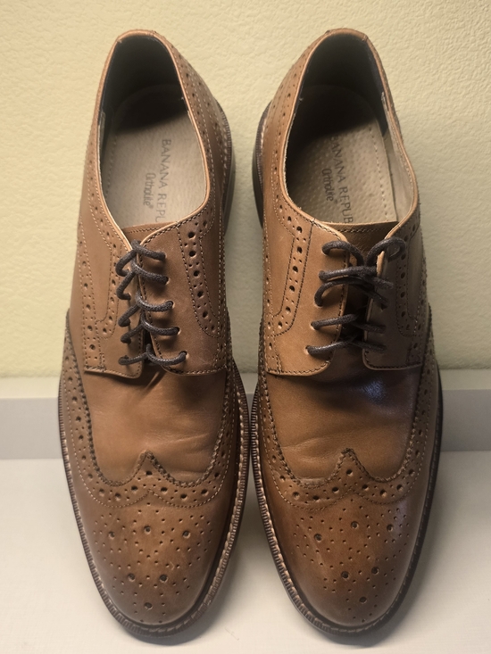 Banana Republic Brown Leather Wingtip Brogues Size 8 Mens main image 4